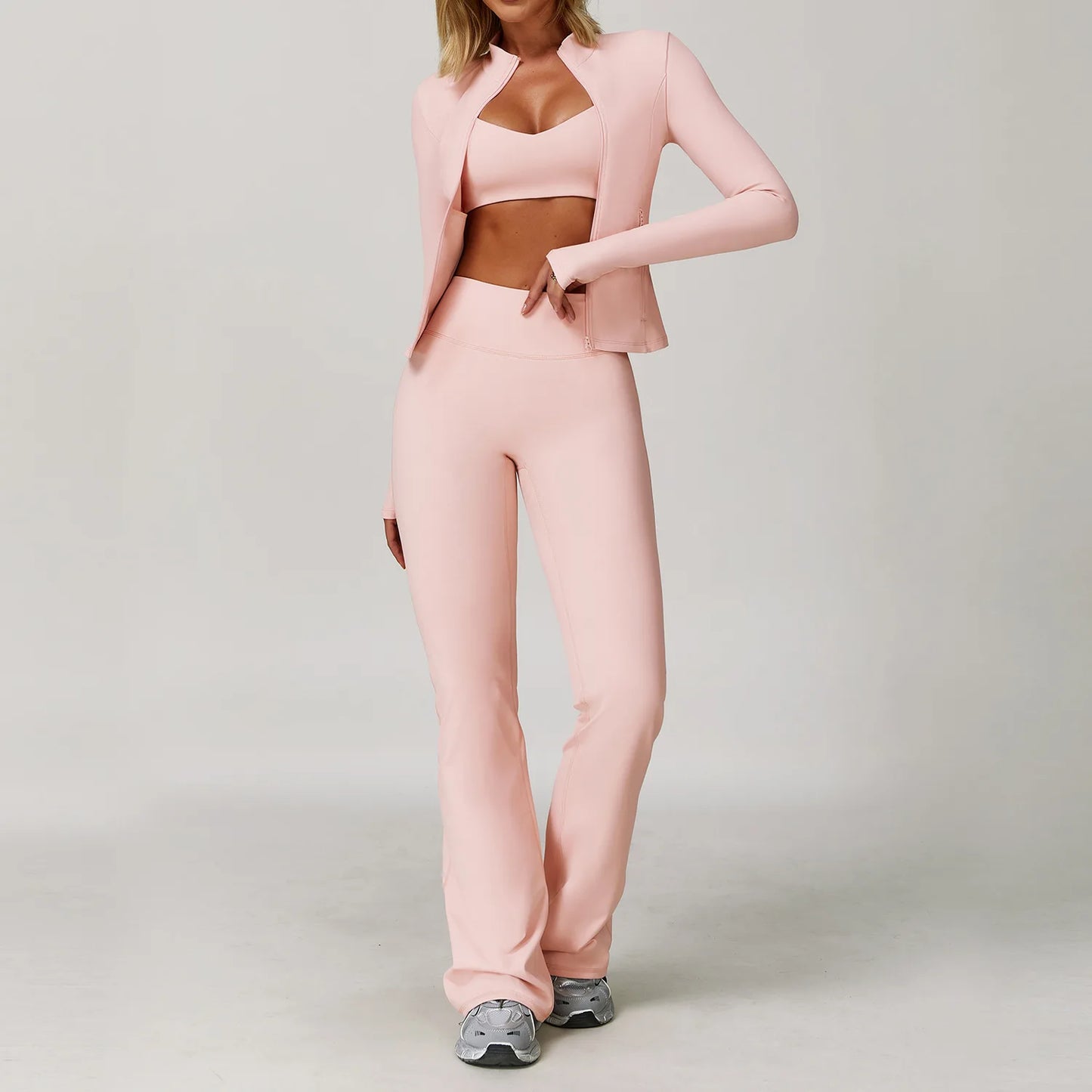 CAPELLA® LOUNGE LUXE: Elegantes Yoga-Set mit Langarm-Jacke